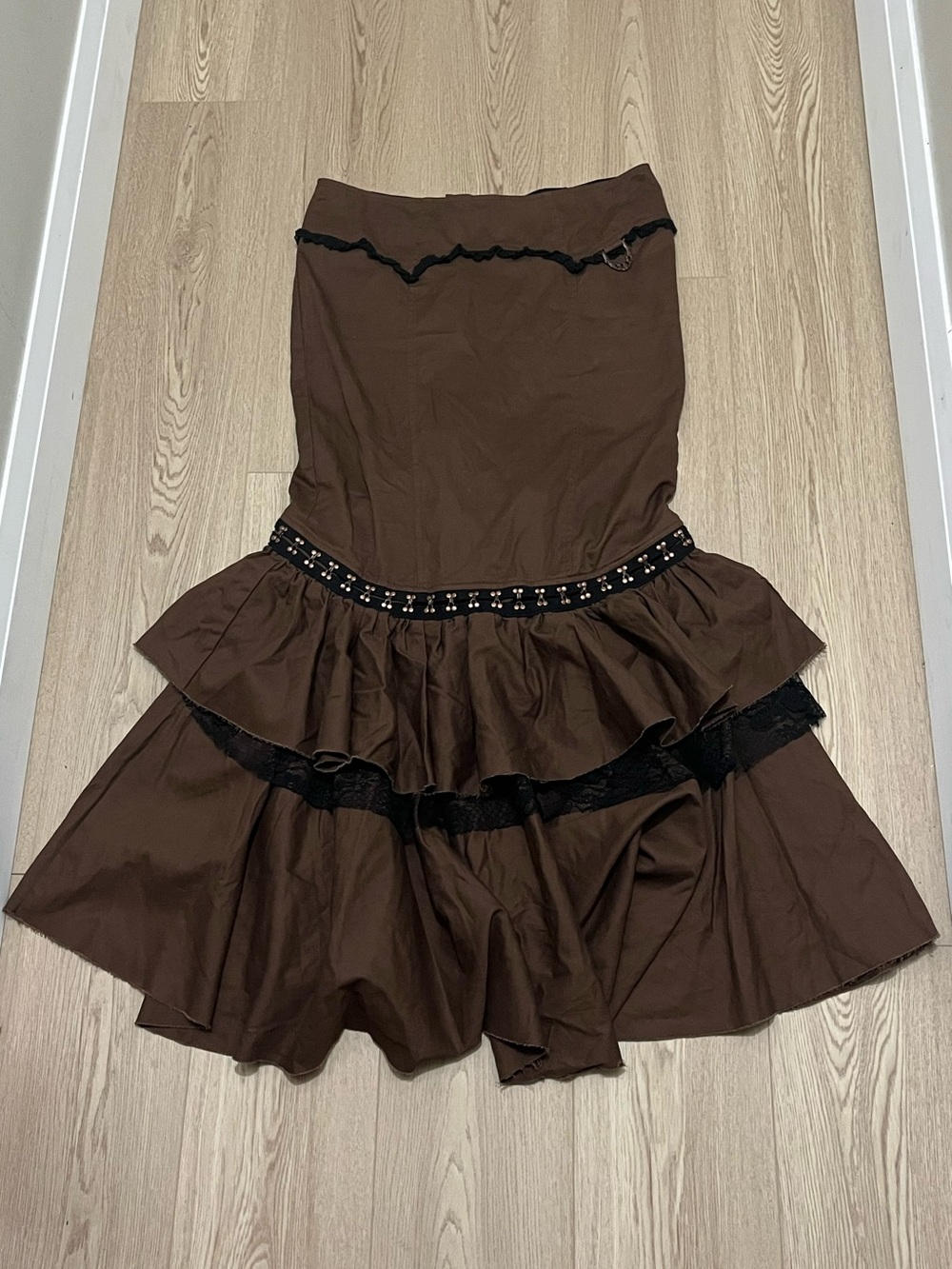 RARE VINTAGE Lip Service "Step In Time" Steampunk Bustle Convertible Skirt, sz L